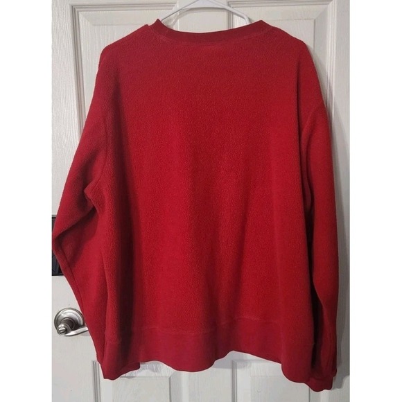 Vintage 90s Disney Store Mickey Mouse 28 Crewneck Fleece Sweatshirt Red, Large - Picture 4 of 4